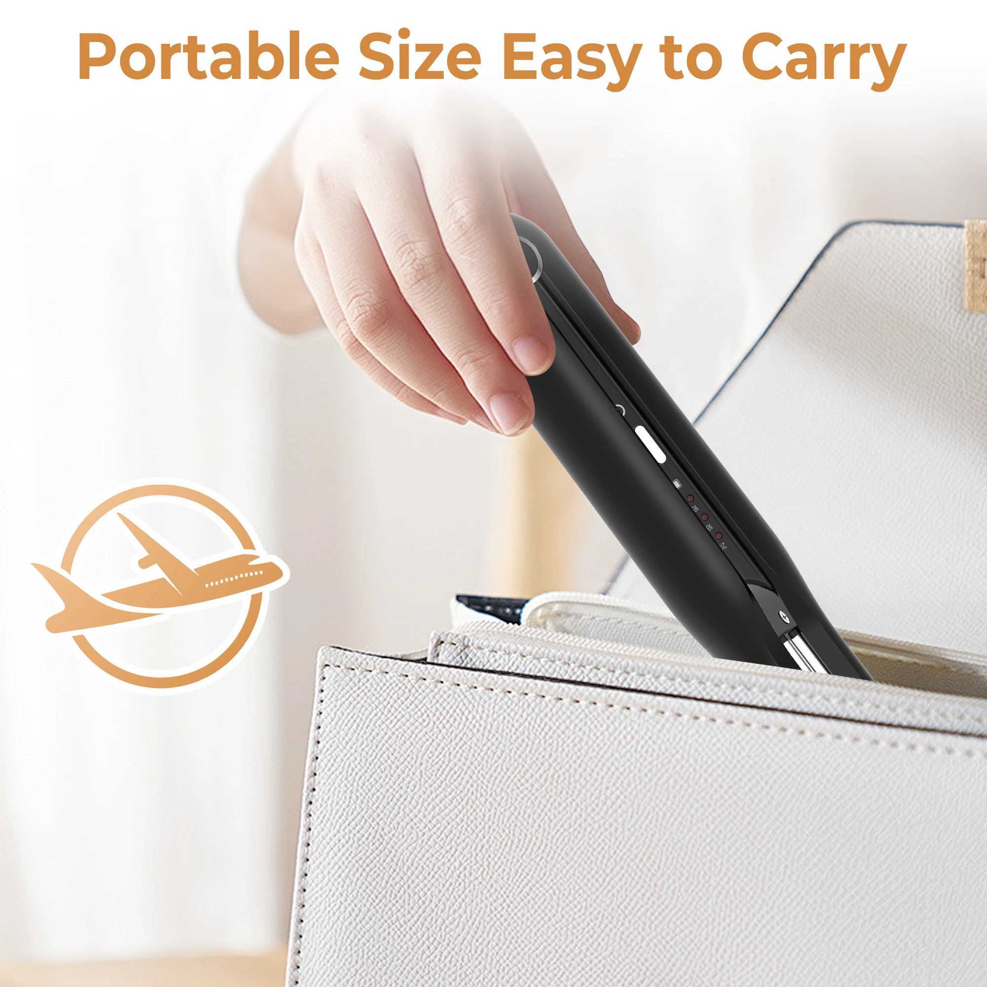 Cordless Hair Straightening Wireless Hair Straightener Flat Iron Usb Rechargeable Hair Straightening Curling Iron Styling ToolsXJ241016