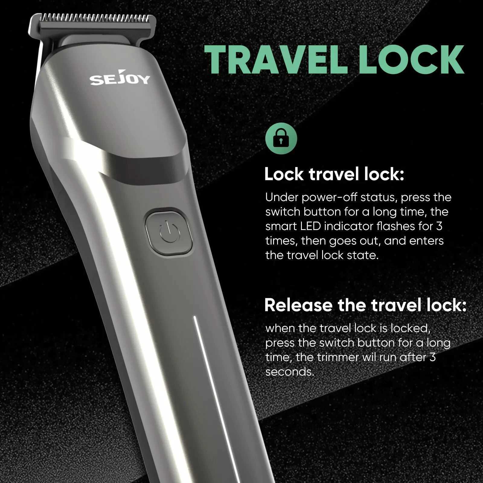 Sejoy Mens Professional Hair Clipper Electric Shaver Beard Trimmer Cordless W241017