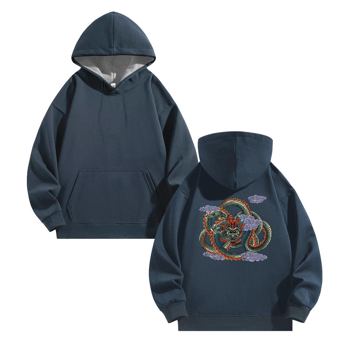 Fashion Design Hoodie for Men Anime Oversized US Size Classic Men's Hooded Sweatshirt Wear Casual Thick Fleece Breathable Hooded Collar