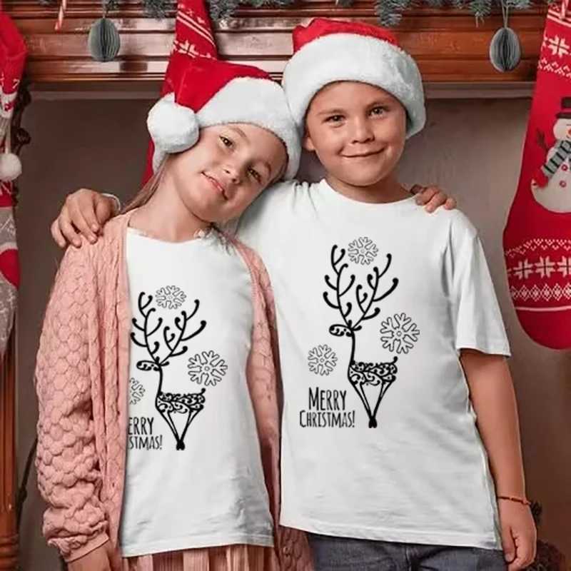 Family Christmas Pajamas 2024 New Santa Claus Printing Family Matching Set Short Sleeve Cotton Mom and Childrens Christmas Pajamas W241015