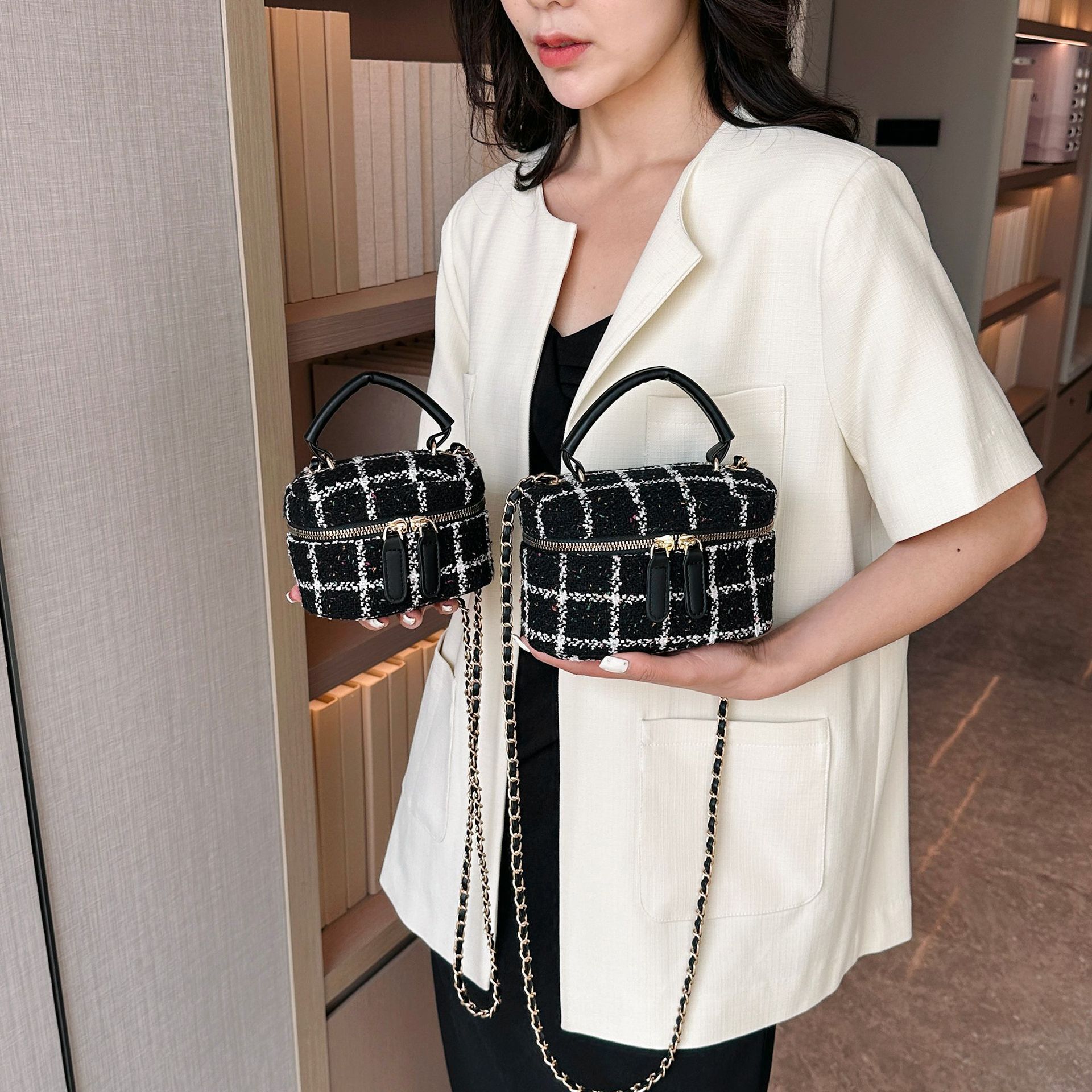 Elegant handbags, small fragrance style, high texture, mini fashion, versatile, single shoulder crossbody bag