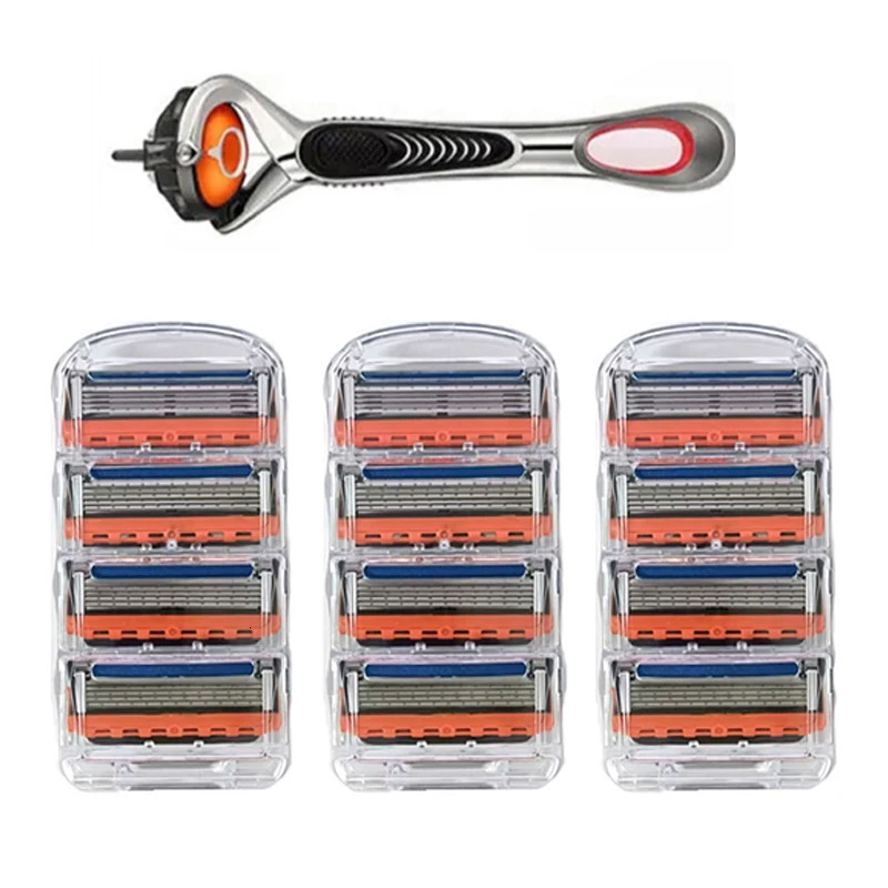 Mens Razor 5/6-layer Mens Razor Pro Power Shaving Shaver Male Face Beard Hair Trimmer 5 Layer Blades Replacement 241016