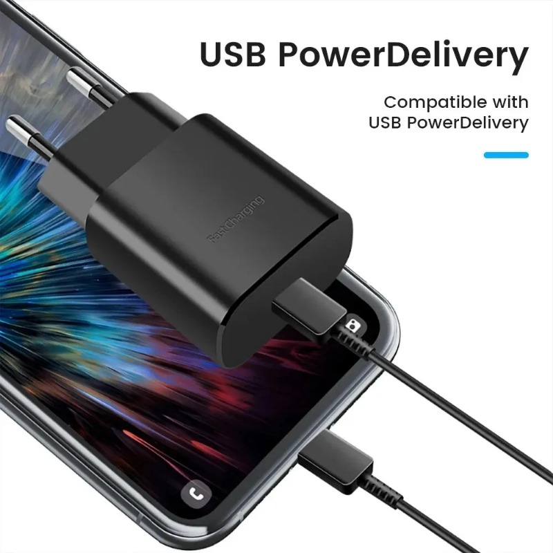 PD 25W Super Fast Charger Type C Fast Wall Charger USB-C Power Adapter EU/US Plug Fast Charging Block For iPhone Samsung Galaxy iPad