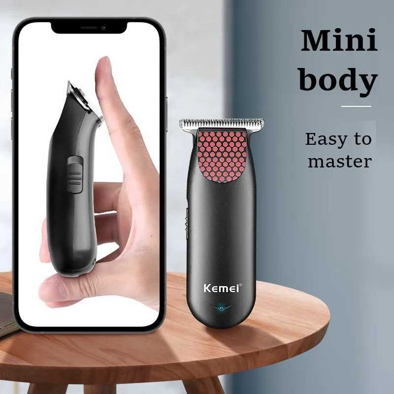 KM-889 Rechargeable Professional Pocket Cordless Hair Clipper Compact Mini Electric Beard Trimmer Small Portable W241017