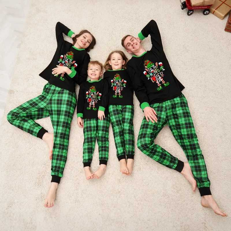 2024 Christmas Pajama Set Christmas Tree Printing Mom Dad Child Matching Set 2-piece Baby Dog jumpsuit Pjs Family Clothing W241015