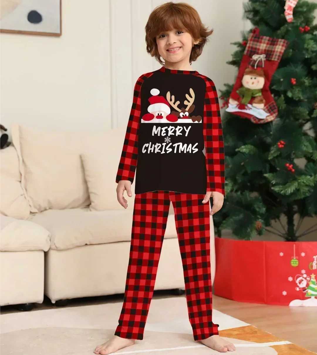 Christmas Family Appearance Set Santa Claus Printing Mom Daughter Dad Son Baby and Dog Matching Clothing Christmas Pajama Set Cute Soft Pajamas W24101