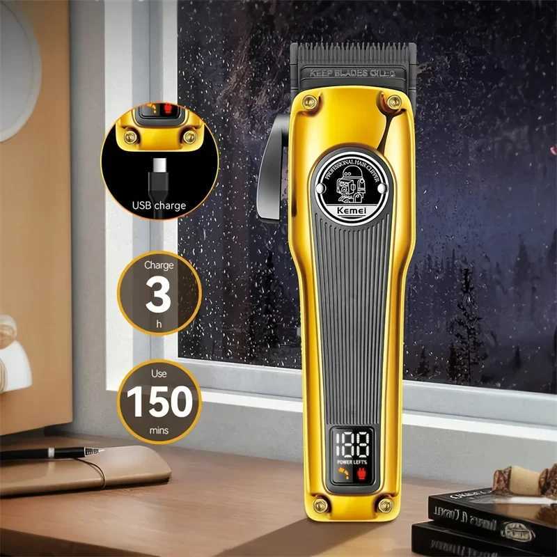 Kemei Barber Professional Barber Hair Clipper Rechargeable Brushless Motor Barber Male Barber KM-1825 Barber W241017
