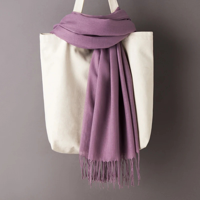 Womens autumn cotton scarf solid color tassel thin scarf soft plain weave shawl Foulard adhesive winter warm shawl 241017