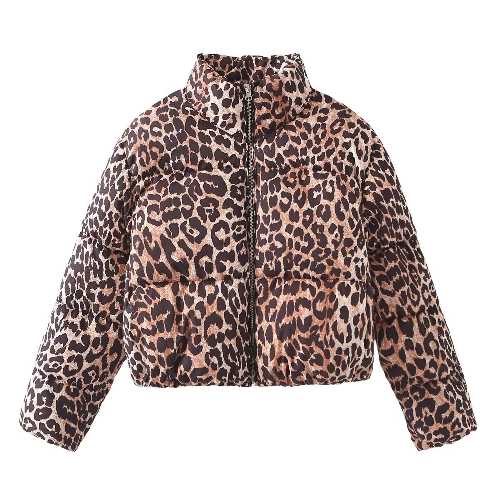 Leopard Print Jackets Women's Coat Parkas 2024 Inszart Long Sleeve Outerar With Zipper Outerwear Casacas Para Mujer Woman Jacket