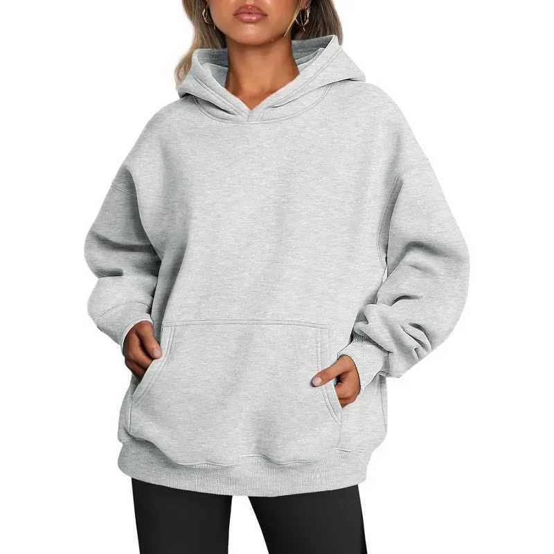 Trendy Queen Womens Oversized Hoodies Fleece Sweatshirts Long Sleeve Sweaters Pullover Fall Outfits with PocketX241016