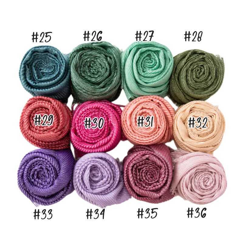 Fashion Wrinkle Plain Soft Shawl Funcy Shimmer Shiny Headscarf Scarf Gold Silk Scarf Bangladesh Cotton Shawl X241017