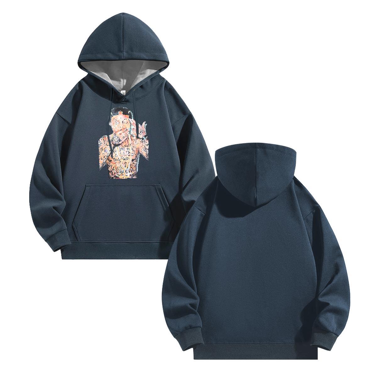 Fashion Design Hoodie Hooded Collar Cool Men Tops Hoodie Custom Print Oversized Clothes Hoodie Hip Hop Street 350g Cotton