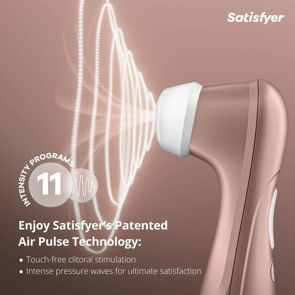 Satisfyer Pro 2 Clitoral Stimulation Air Pulse Pressure Wave Vibrator Waterproof (IPX7) Rechargeable Battery | Skin-Friendly Silicone
