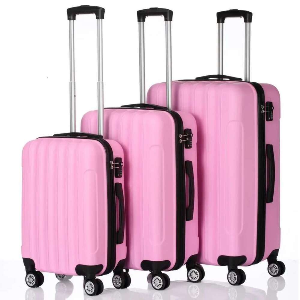3pcs Lage Set Travel Trolley Hard Shell Suitcase Wheels TSA Lock 20" 24" 28"
