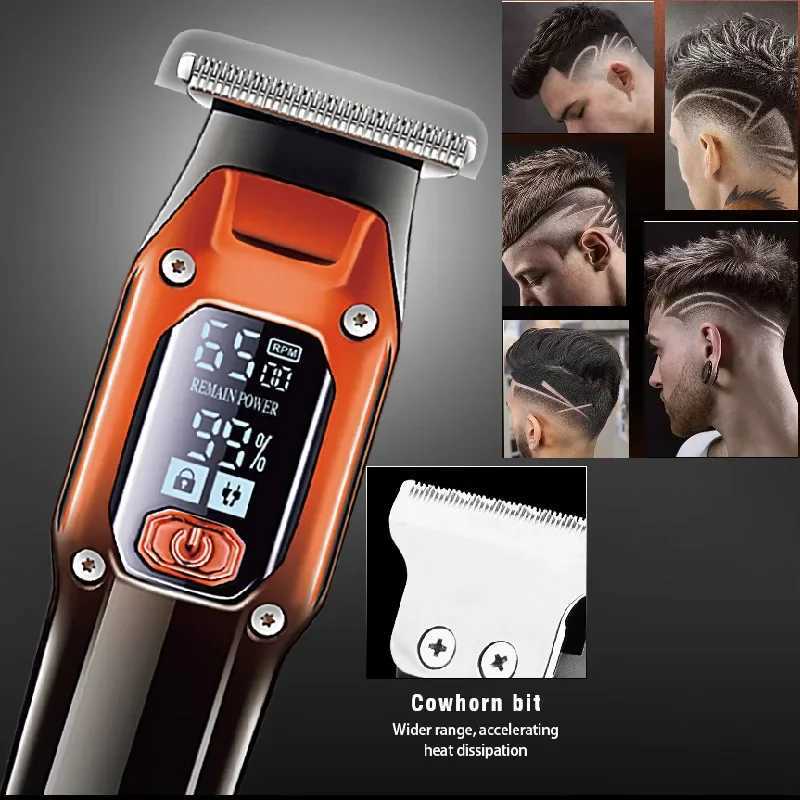 Kemei Barber Professional Electric Beard Barber Rechargeable Lithium Mens Hair Clipper W241017