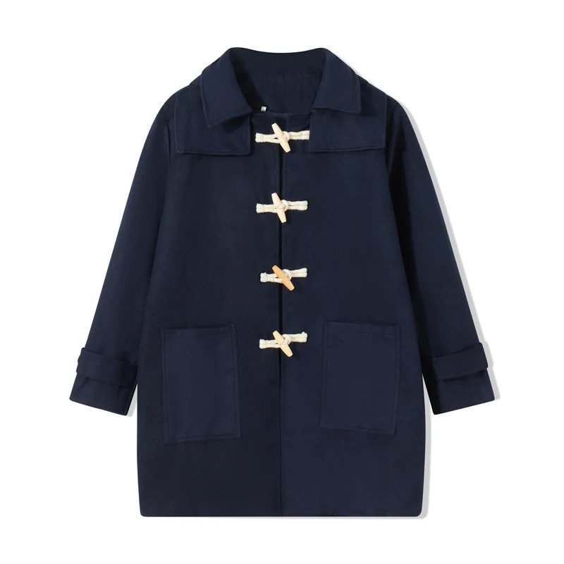Men s Winter Duffle Coat Loose Fit Classic Wool Blend Long Sleeve Hood Toggle Outwear 241017