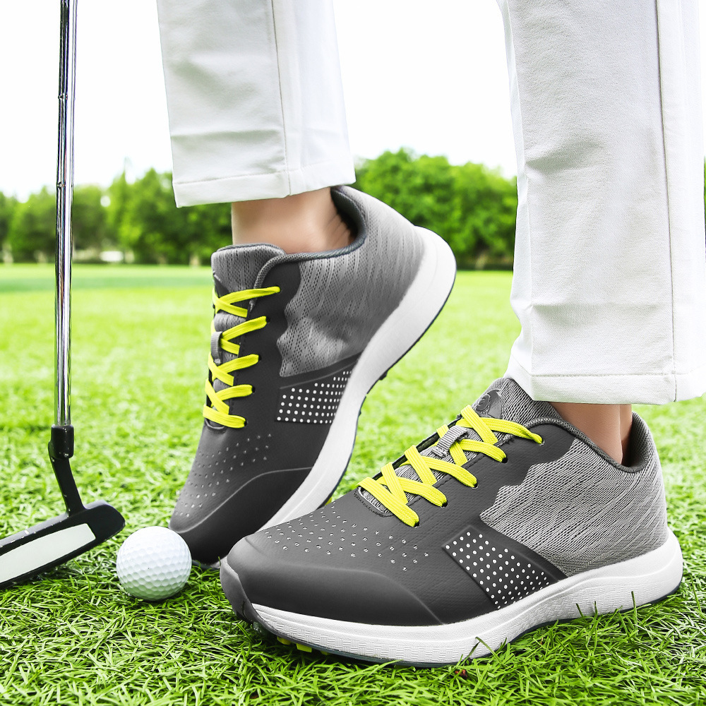 Waterproof Mens Walking Sneakers Training Sports Shoes Spikeless Outdoor Anti Slip Athletic Golf Caddie Ddmythur