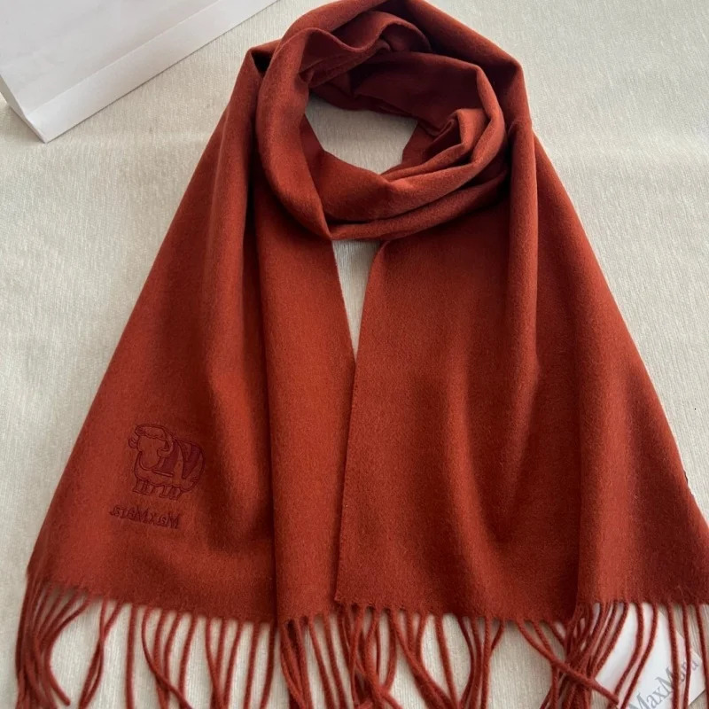 Winter Cashmere Scarf Womens 100% Versatile Long Warm Thick Shark 241009