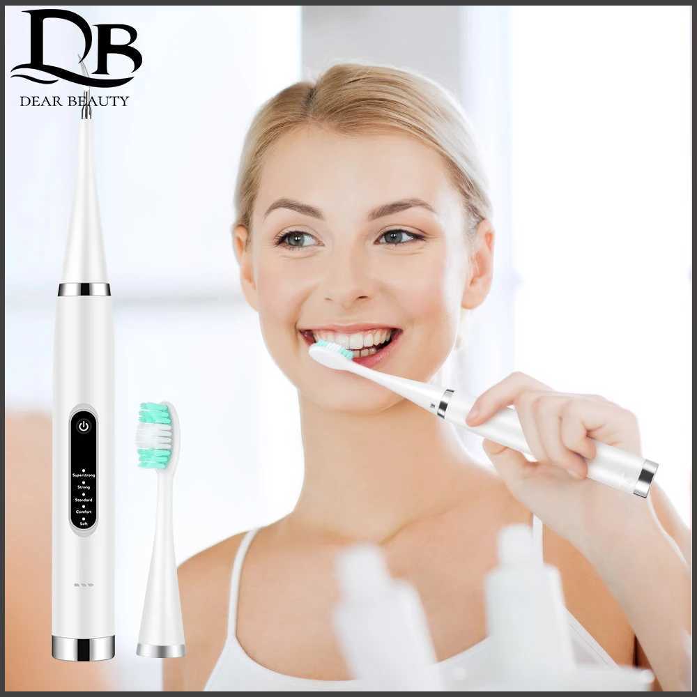 Electric built-in battery toothbrush intelligent sonic vibration soft tooth cleaner whitening and removing yellow teeth tartar M241017