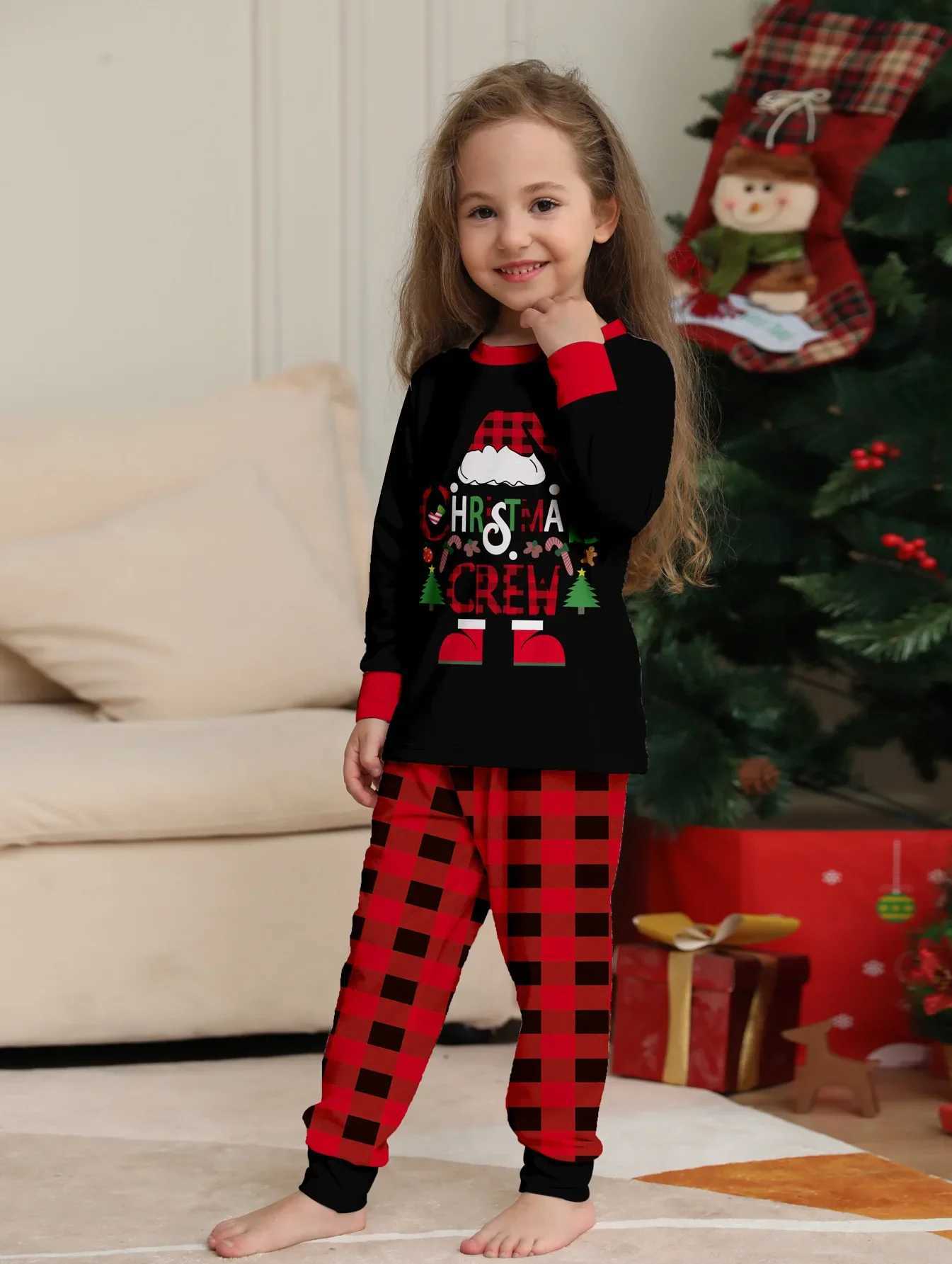 Family Christmas Matching Set Pajama Set Cartoon Printing Adult Childrens Dad Mom Daughter Pajama Baby Pants Christmas Pajama W241015