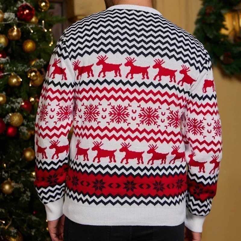 New Christmas Family Appearance Womens Boys and Girls Matching Clothes Christmas Sweater Thick Warm Jumper Printed Soft Knitted Pullover Top W241015