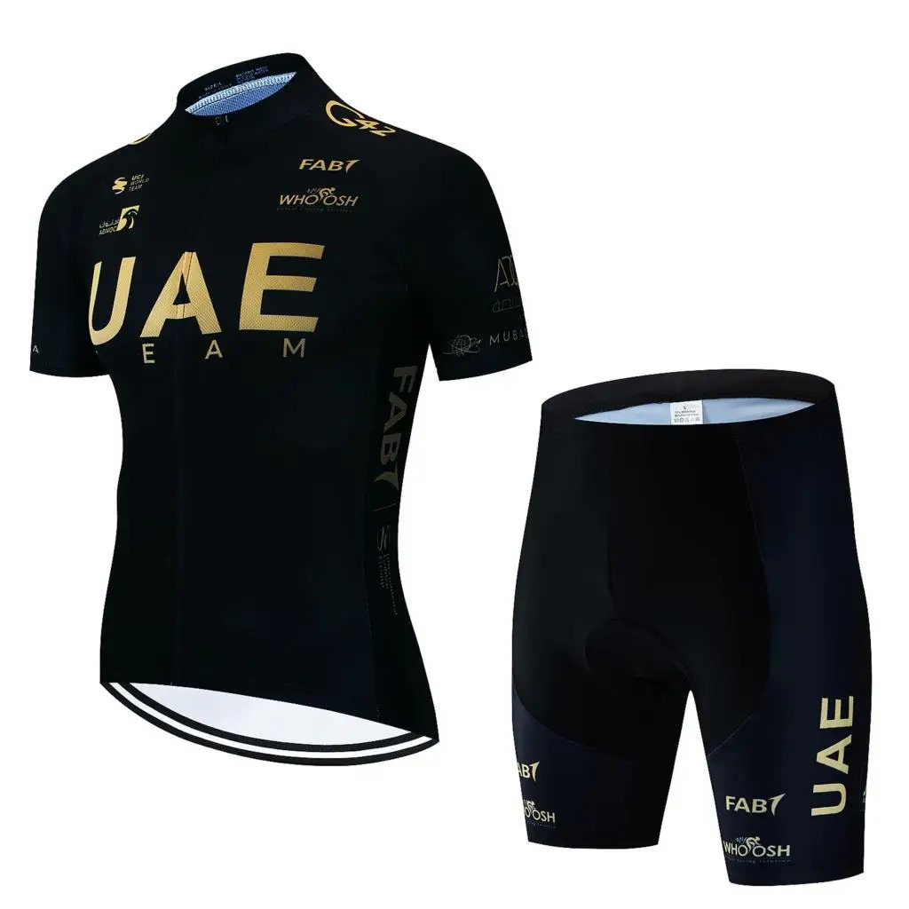 UAE Summer Bicycle Shirt Set Breathable Clothing MTB Hoodies Racing Sportswear 241007