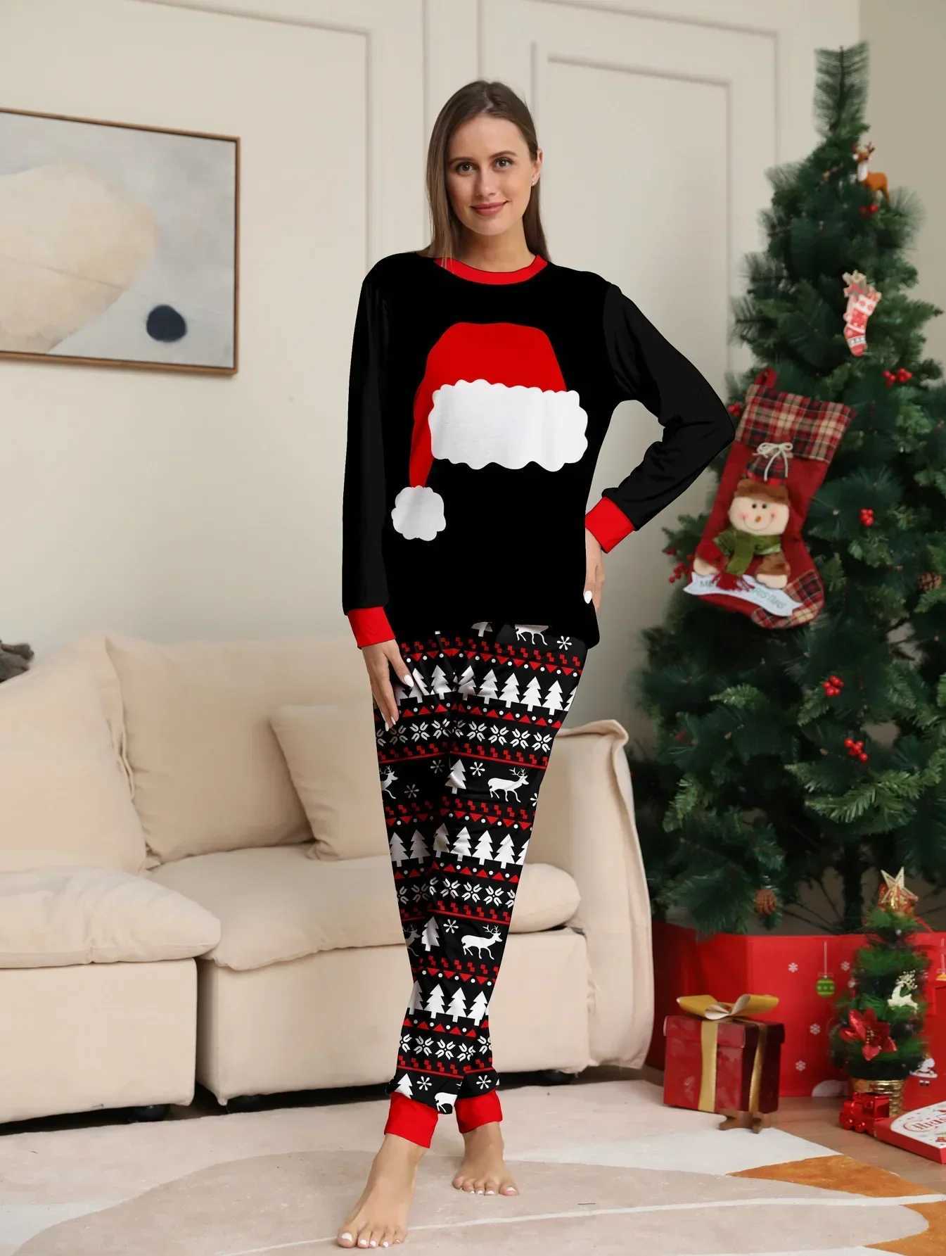 Family Christmas Matching Set Pajamas 2025 Christmas Adult Children Mom Daughter Appearance Pajamas Childrens Casual Clothing Pjs Clothing W241015