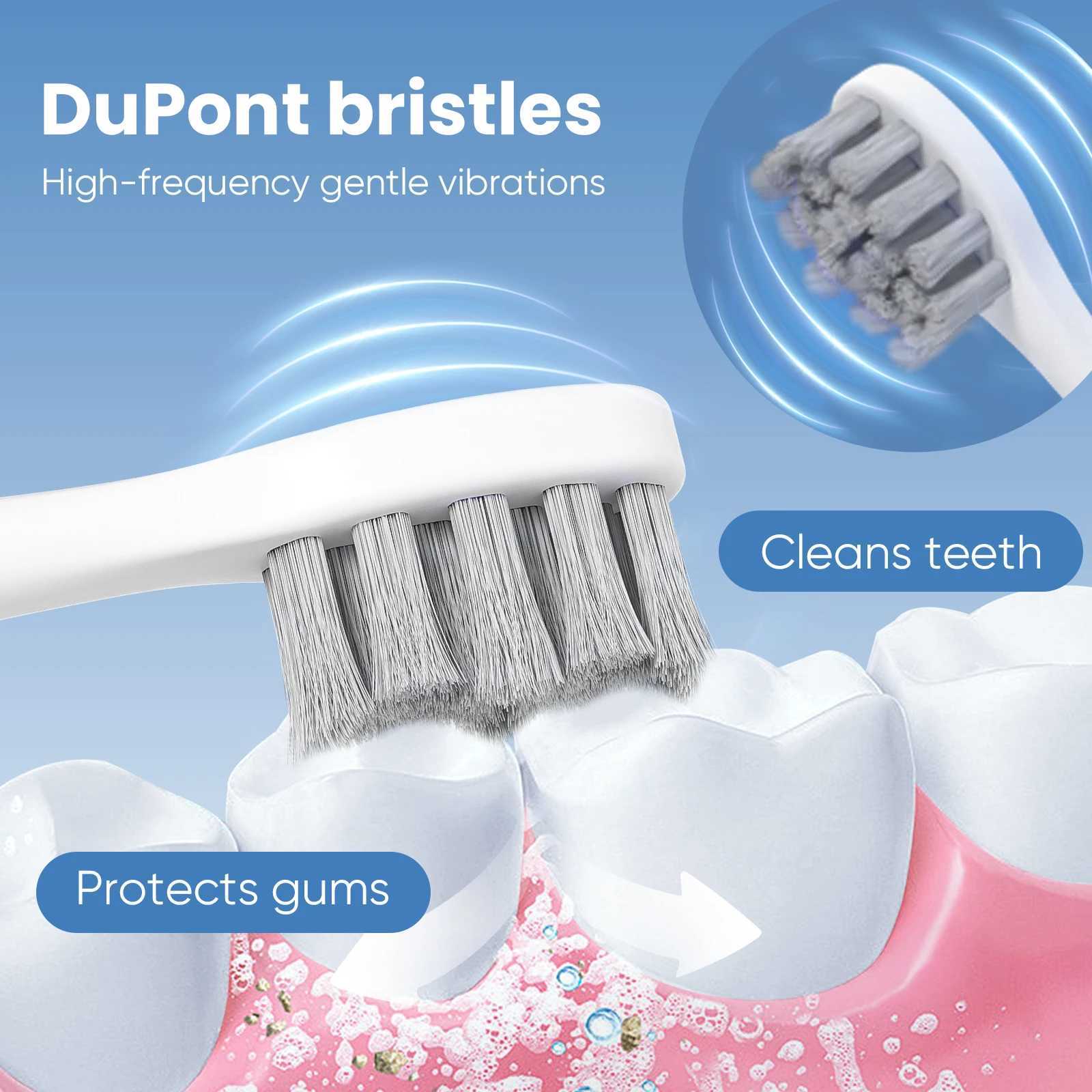 Sejoy Smart Electric Sonic Toothbrush 6-Mode Toothbrush USB Charging Battery with Long Life Comes with 8 Replacement Heads M241017