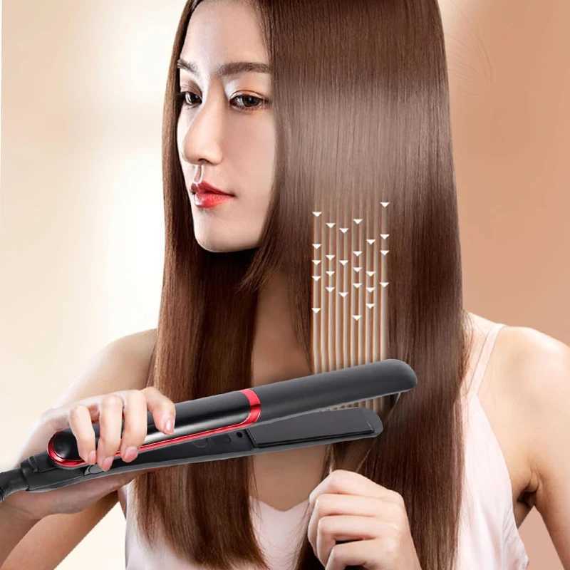Professional Electric Splint Plat 2 In 1 Hair Straightener Curler Professional Hair Salon Flat Iron Anti Scald Hair StraightenerXJ241016