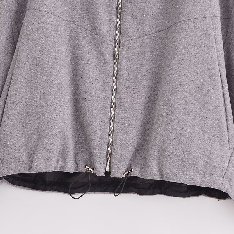 Women Jacket Chaquetas Hoodies Coat Casual Loose 2024 Inszartrafaf With Zipper Outwear Patchwork Y2k Jaqueta Bomber