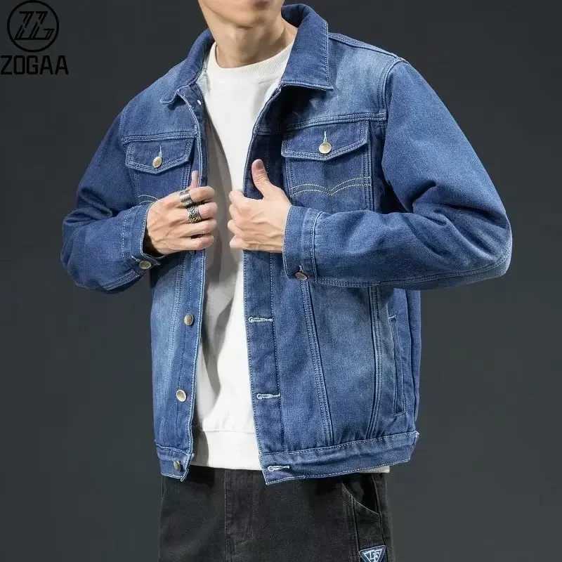 Mens light blue winter denim jacket warm denim jacket new mens plus size wool lining thick winter denim jacket size 4XL X241017