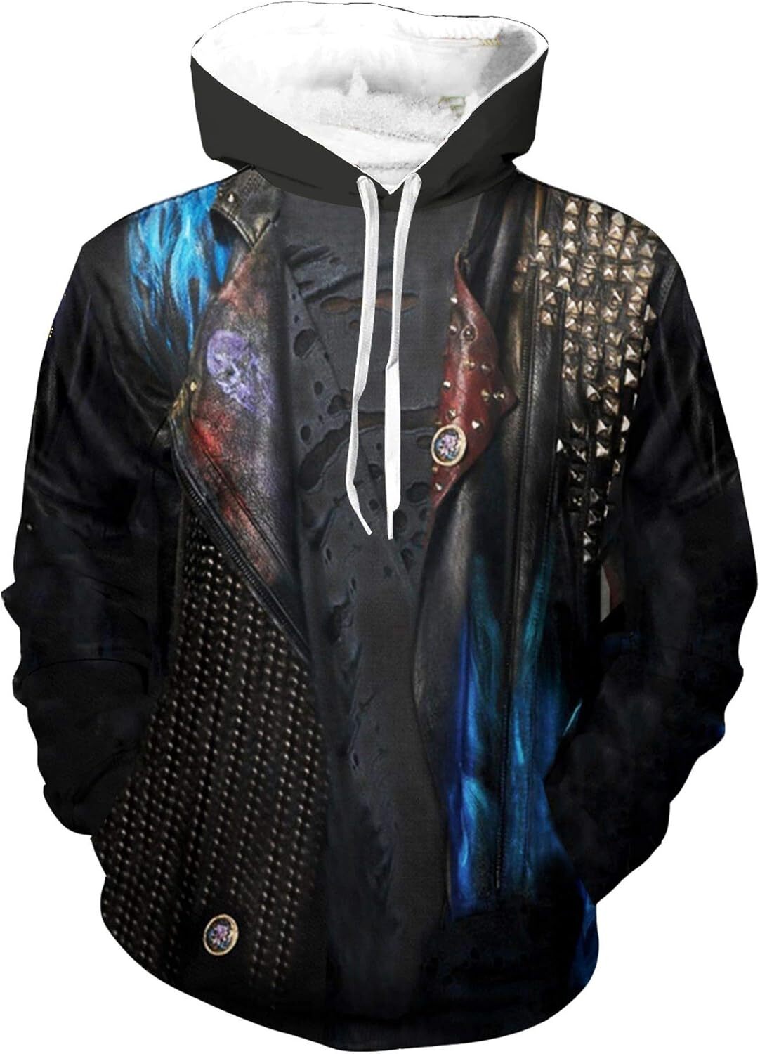 Hoodie for Mens Womens Adults Hades Hoodie Mal Jacket Evil Sweatshirt 3D Pullover Cosplay Cosutme Unisex Zipper Coat Graphic Hoodies sweatshirt Warm