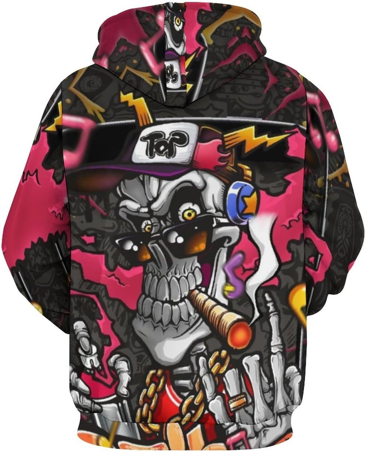 Hoodie for Mens Womens Mens Novelty 3D Print Graffiti Hoodies, Graffiti Hoody,Funny Pullover, Hip Hop Top Graphic Hoodies sweatshirt Pullover Long Sle