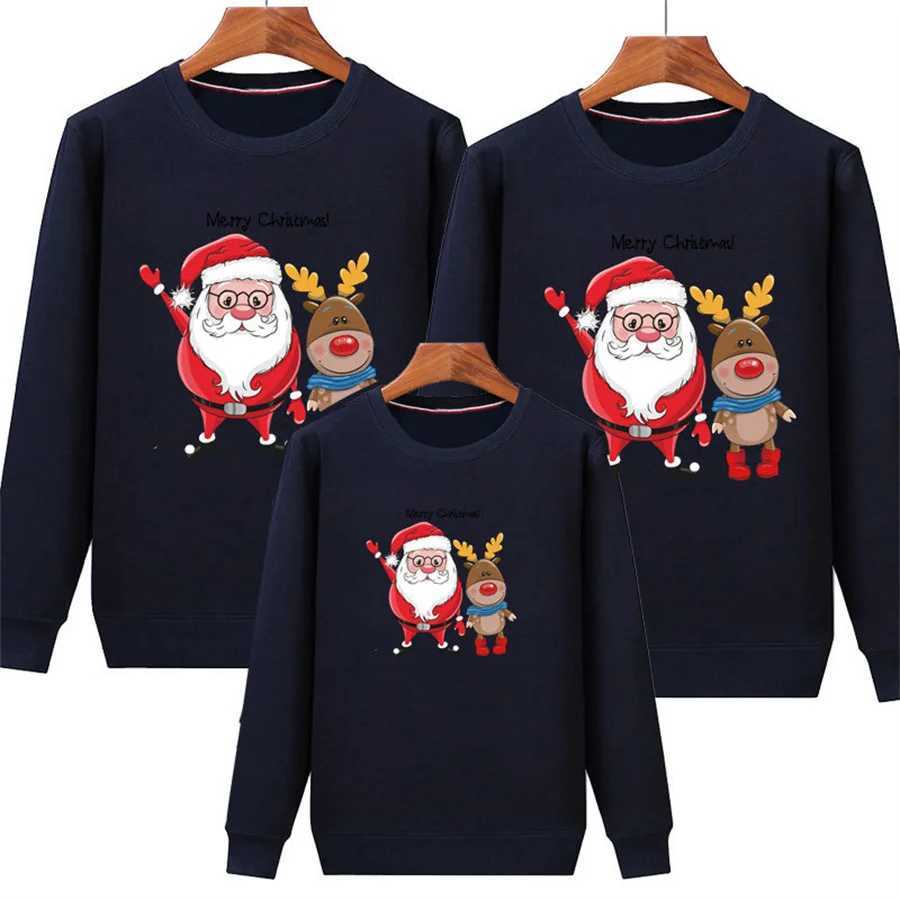 Christmas jerseys family sets Santa Claus team sports shirts mothers fathers daughters sons matching clothing couples sweaters baby parachuting W24101