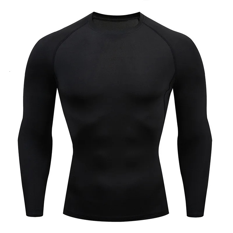 Men Sport T-shirt Quick Dry Bodybuilding Running Shirt Long Sleeve Compression Top Gym T Shirt Men Fitness Tight Rashgard 241017