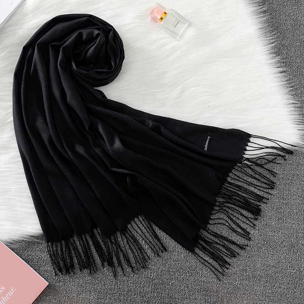 Fashion Solid Scarf Warm Cashmere Soft Winter Warm Scarf Headscarf Fem Long Strap Shawl Bag Bandana Foard 2022 Echape X241017