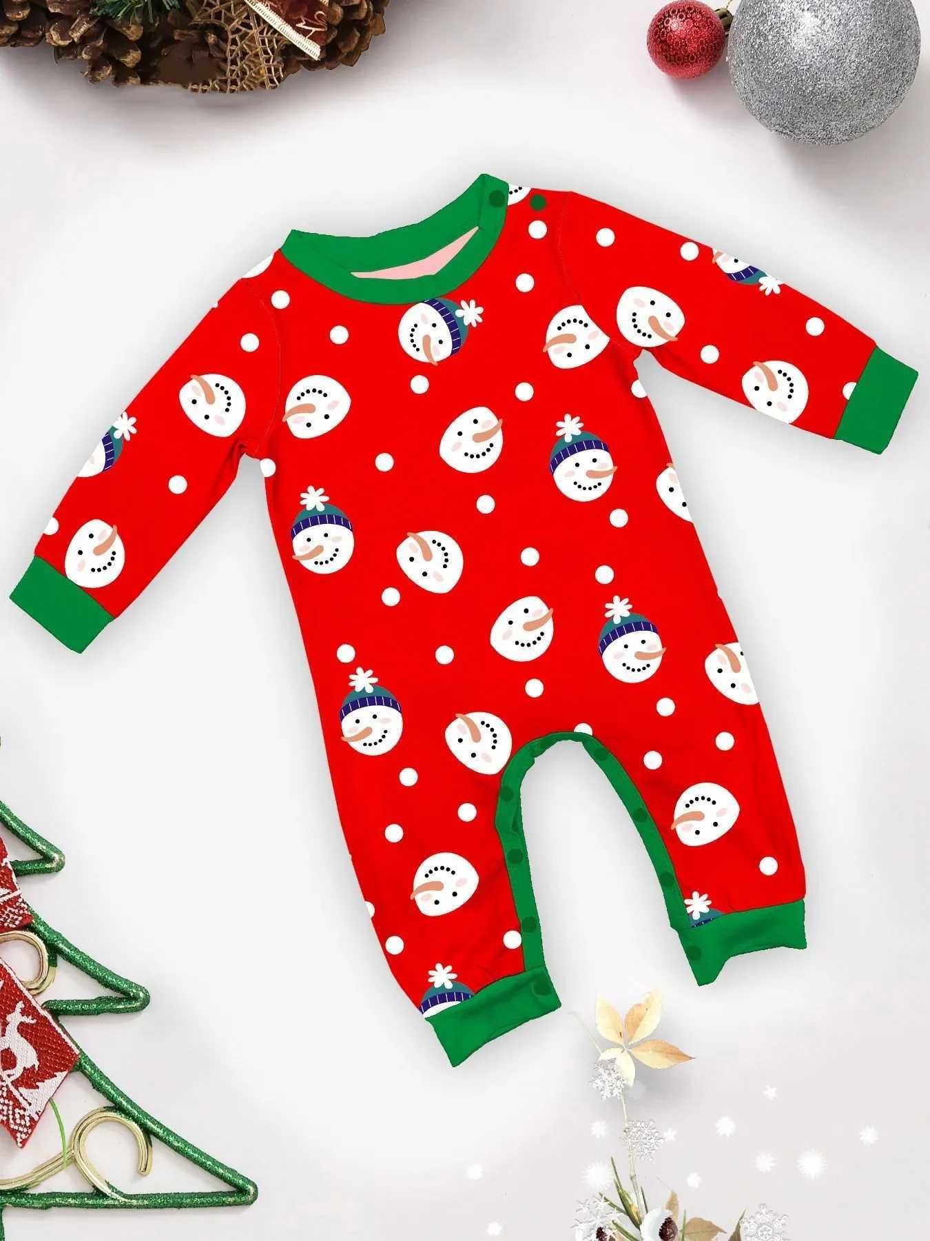 Christmas Family Pajama Set Allover Print 2-piece Pajama Set Mom Dad Child Matching Set Cute Baby and Dog Pants Pjs Christmas Appearance W241015