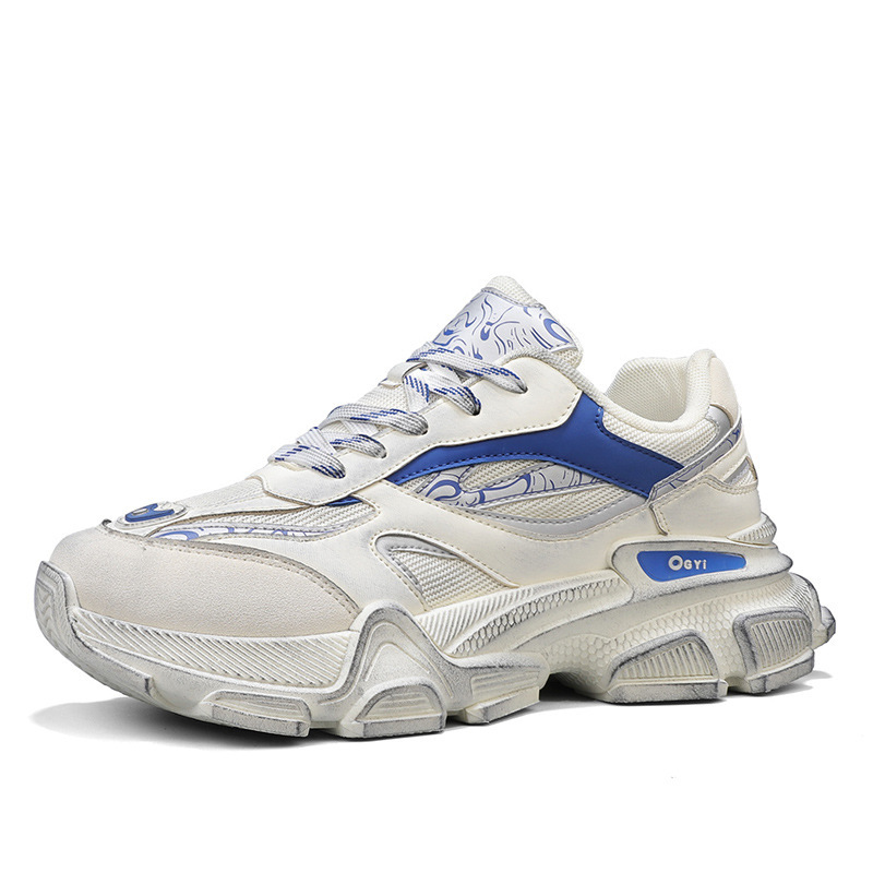 Men's Autumn 2024 Color Wiping Sports Versatile Casual Shoes