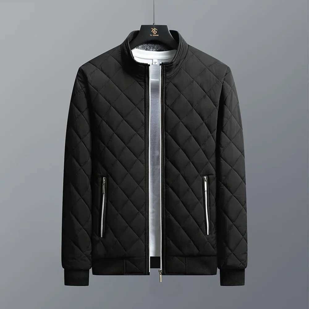 2024 Brand New Slim Fit Coat Autumn Winter Bomber Jacket Men Pattern FLeece Lined Casual Jacket Men Fashion Clothing X241017