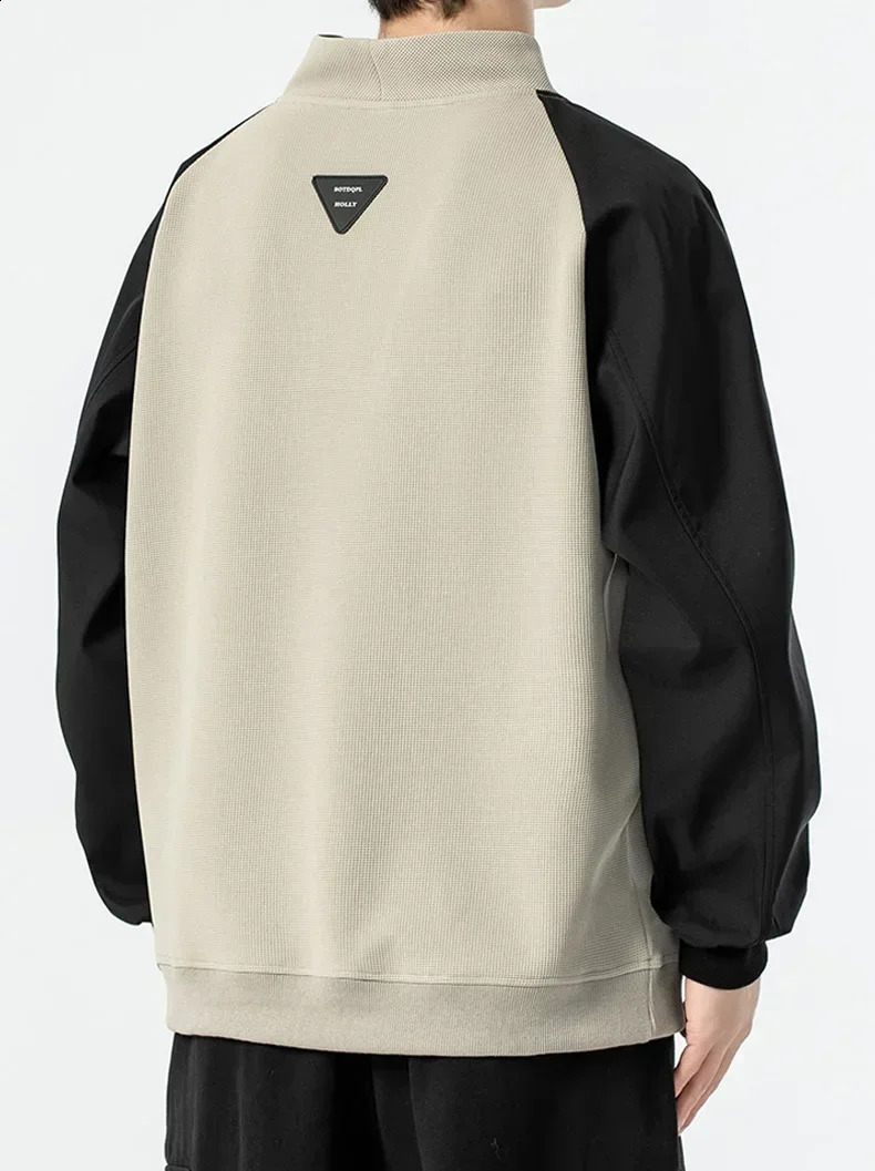 Turtleneck Sweater Men Sweatshirt Spring Autumn Hoodie Polo Long Sleeve Casual Pullover Vintage Fashion Mens Clothing Top 241017