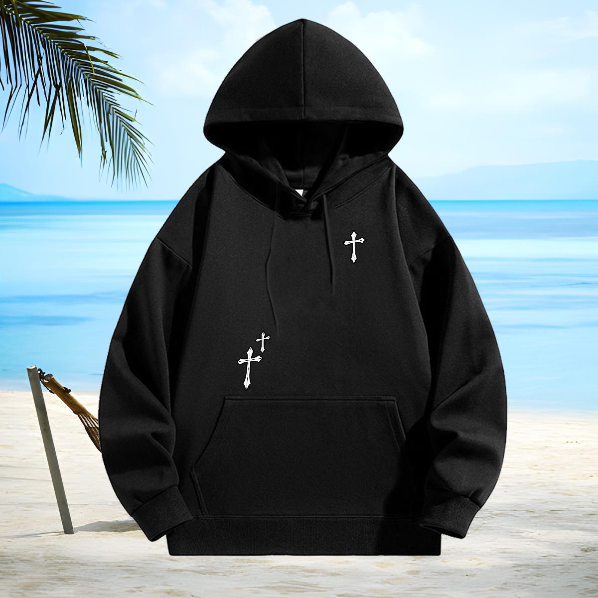 Fashion Casual Man Hoodie Drawstring Long Sleeve Free Shipping Men Clothes Hoodie High Street Hip Hop Top Hoody Cartoon Print Thick Fleece