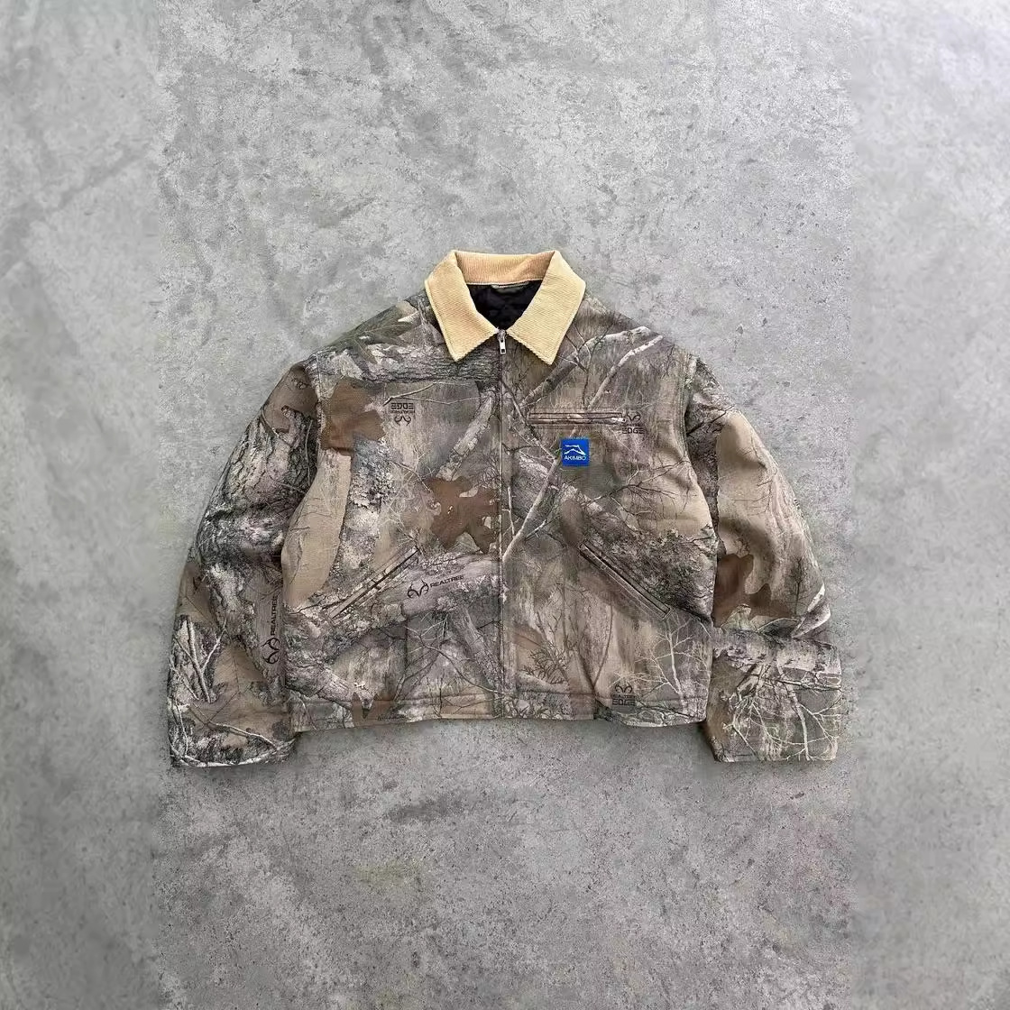 Men's Jackets Printed Jacket Couple Outfit Y2k Simple Camouflage Retro Casual Pants