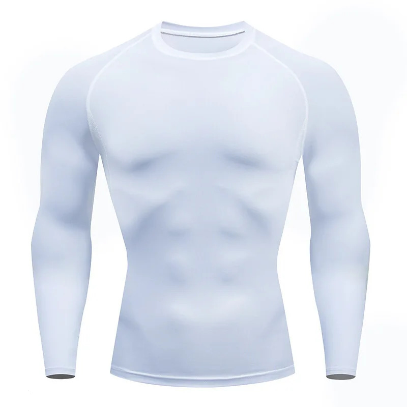 Men Sport T-shirt Quick Dry Bodybuilding Running Shirt Long Sleeve Compression Top Gym T Shirt Men Fitness Tight Rashgard 241017