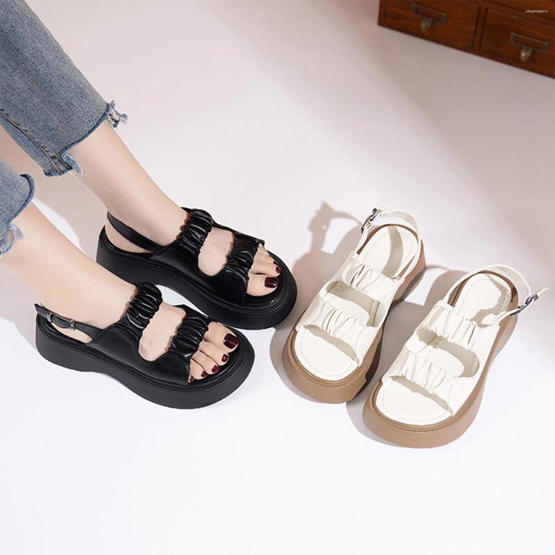 2025 S Fashion Designer Sandals Leather Women S Rome Platform Summer Shoes For Sandalia Plataforma