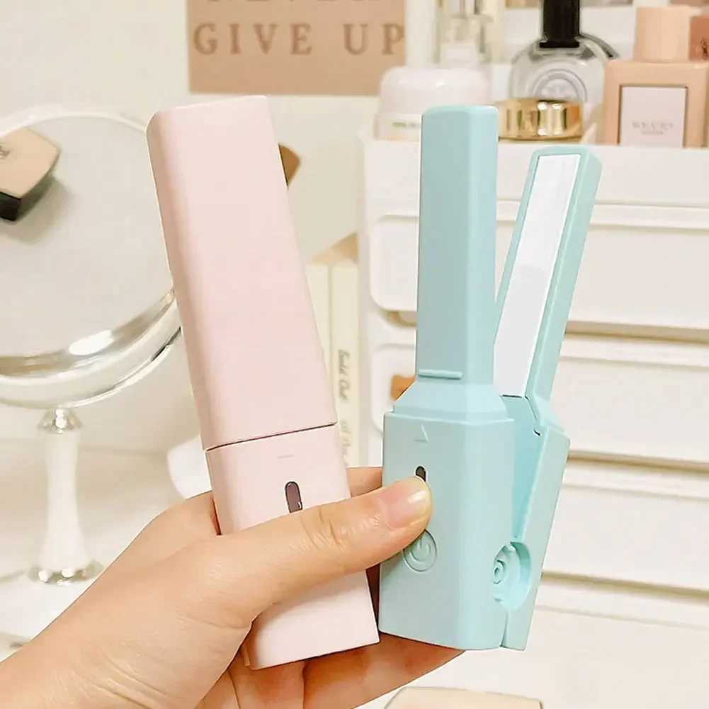 Mini Hair Straightener Clipboard Small Power Plug Curling Hair Straight Hair Girls Air Bangs Portable Hair StraightenerXJ241016