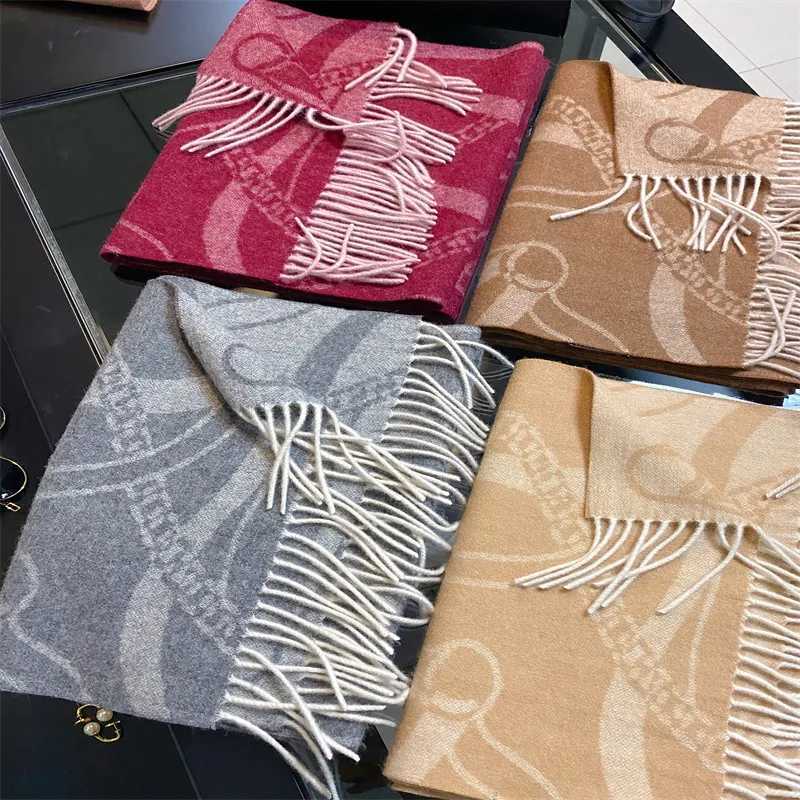 New 100% wool winter scarf suitable for warm and long-lasting cashmere scarves headscarves solid womens shawls Fem Pashmina Bandana scarves X241017