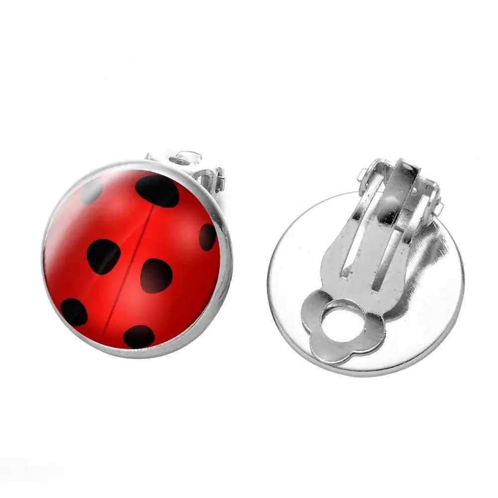 1 pair of fashionable womens clip earrings fully matched anime jewelry lightweight womens role-playing animal polka dot party earrings W241017
