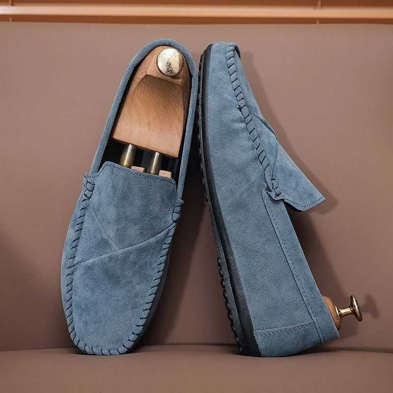Fi Suede Men Casual Shoes Male Lazy Shoes Breathable Comfort Slip- Mens Driving Shoes Luxury Brand Loafers XJ250614