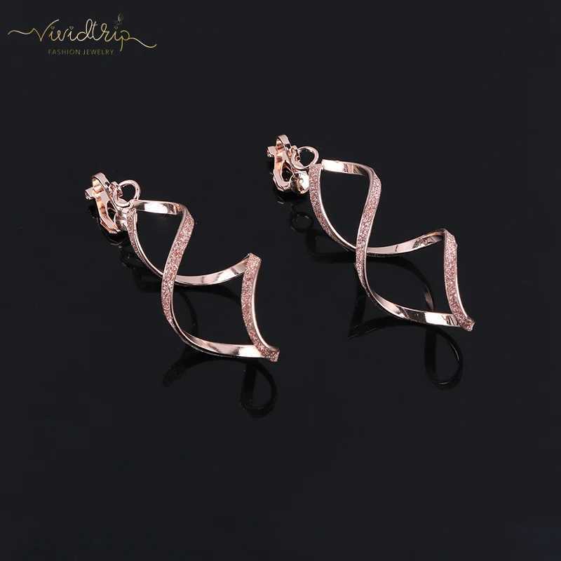 4-color geometric irregular metal wave pattern flash clip earrings with no perforations for women minimalist earrings clip fashion jewelry W241017