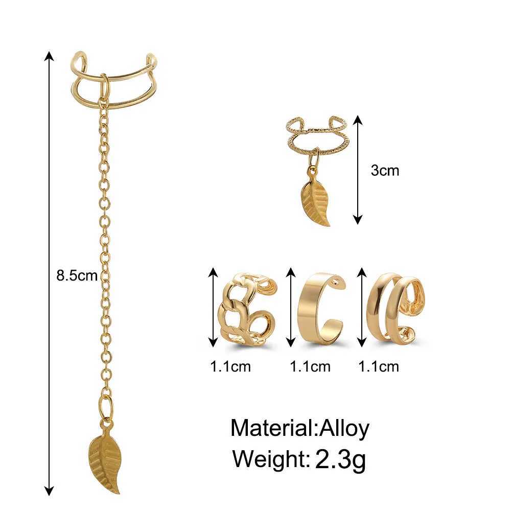 12 pieces of creative gold foil clip earrings suitable for women simple C-ear cuffs non perforated ear clip set trendy jewelry gifts W241017